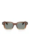 Brunello Cucinelli Two-tone Square-frame Sunglasses In Brown