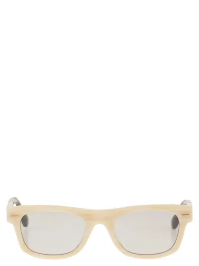 Brunello Cucinelli Acetate Sunglasses With Rectangular Frame In Neutral