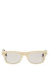 Brunello Cucinelli Acetate Sunglasses With Rectangular Frame In Yellow