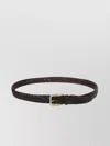 Brunello Cucinelli Adjustable Braided Leather Loop Belt