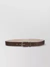 Brunello Cucinelli Adjustable Calf Leather Belt With Grained Texture