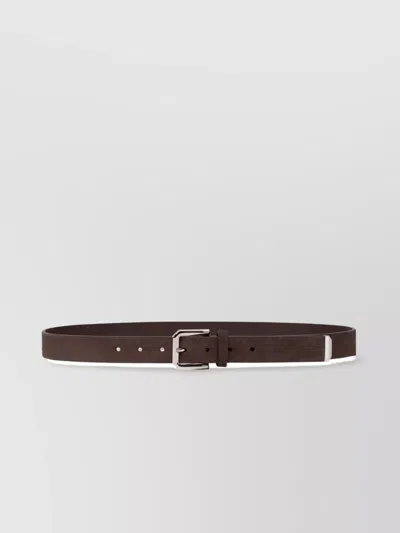Brunello Cucinelli Adjustable Calf Leather Belt With Metal Hardware