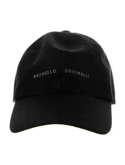 Pre-owned Brunello Cucinelli Adjustable Cotton Baseball Cap In Black