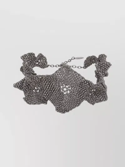 BRUNELLO CUCINELLI 'ADJUSTABLE FLOWER SCULPTED CHAIN LINK CHOKER'