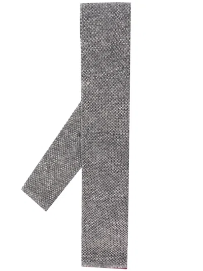 Brunello Cucinelli Adjustable Knitted Tie In Gray