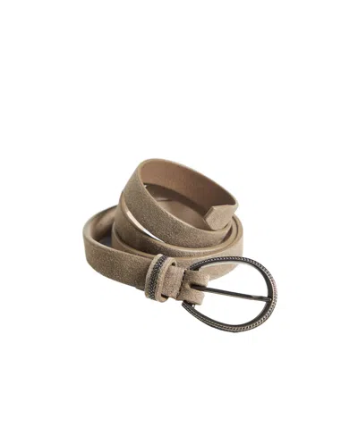 Brunello Cucinelli Kids' Adjustable Waist Belt In Brown