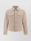 BRUNELLO CUCINELLI ADJUSTABLE WAIST DENIM JACKET WITH FLAP POCKETS