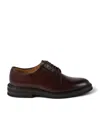 Brunello Cucinelli Aged Calfskin Derby Shoes In Brown