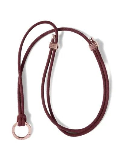 Brunello Cucinelli Alcantara Glasses Cord With Monili In Red