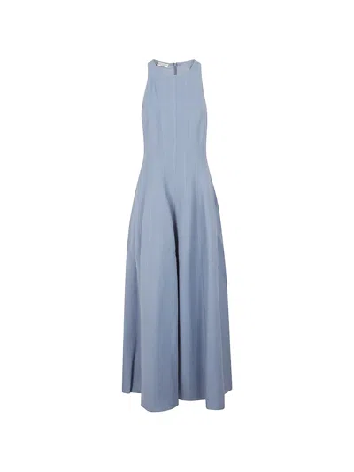 Brunello Cucinelli A-line Maxi Dress In Blue