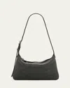Brunello Cucinelli Allover Monili Leather Shoulder Bag In Charcoal
