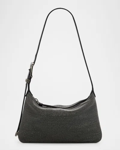 BRUNELLO CUCINELLI ALLOVER MONILI LEATHER SHOULDER BAG