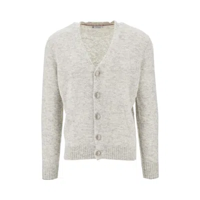 Brunello Cucinelli Alpaca And Cashmere Blend Cardigan In Multi
