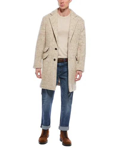Brunello Cucinelli Alpaca & Wool-blend Coat In Neutral