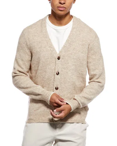 Brunello Cucinelli Alpaca & Wool-blend Cardigan In Brown
