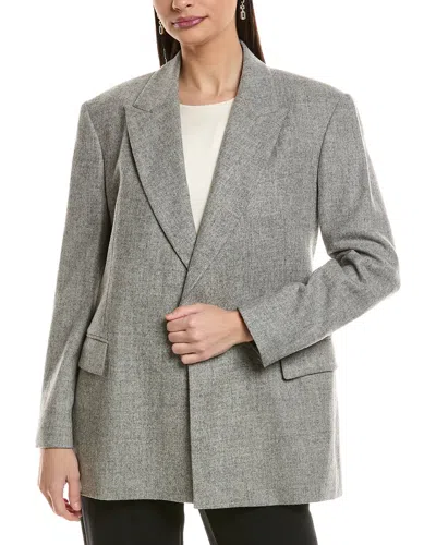 Brunello Cucinelli Alpaca & Wool-blend Jacket In Gray