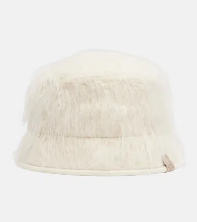 Brunello Cucinelli Alpaca-blend Bucket Hat In White