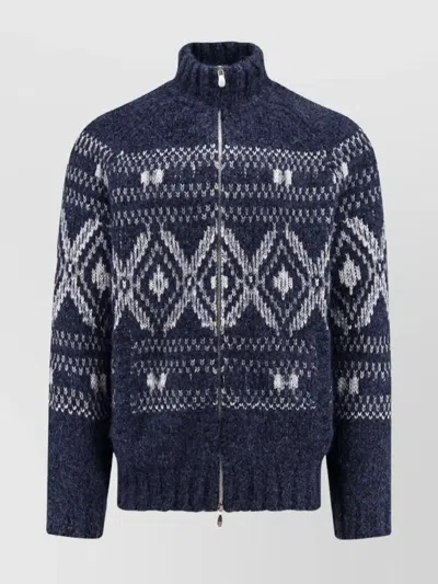 BRUNELLO CUCINELLI ALPACA BLEND CARDIGAN EMBROIDERIES