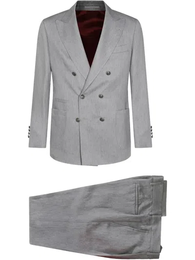 Brunello Cucinelli Alpaca-blend Suit In Grey
