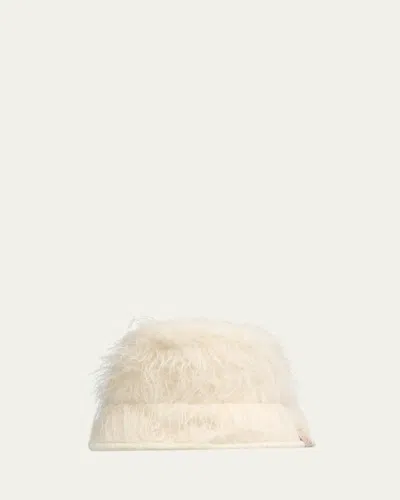 Brunello Cucinelli Alpaca Bucket Hat In White