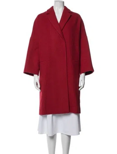 Pre-owned Brunello Cucinelli Alpaca Coat In Red