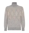 Brunello Cucinelli Turtleneck Sweater In Grey