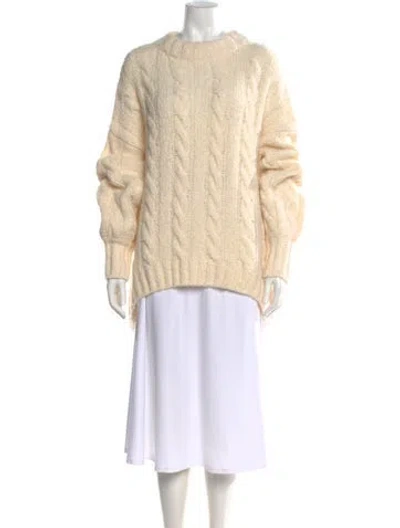 Pre-owned Brunello Cucinelli Alpaca Crew Neck Sweater In Neutral