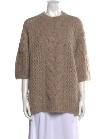 Pre-owned Brunello Cucinelli Alpaca Crew Neck Sweater In Neutral