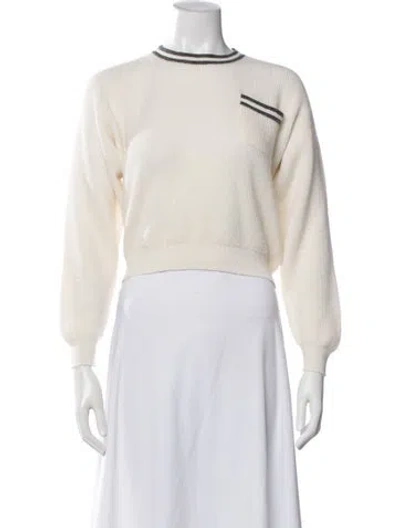Pre-owned Brunello Cucinelli Alpaca Crew Neck Sweater In Neutral