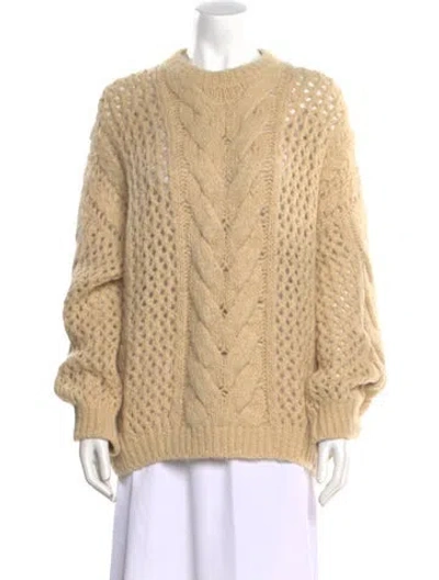 Pre-owned Brunello Cucinelli Alpaca Crew Neck Sweater W/ Tags In Neutral