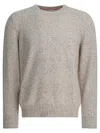Brunello Cucinelli Men Alpaca Crewneck Sweater In Gray