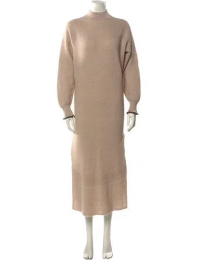 Pre-owned Brunello Cucinelli Alpaca Long Dress W/ Tags In Neutral