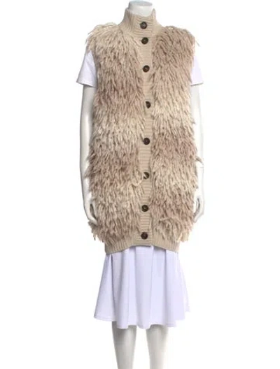 Pre-owned Brunello Cucinelli Alpaca Mock Neck Sweater In Neutral
