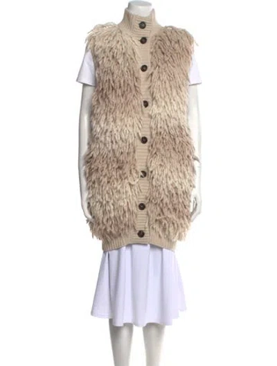 Pre-owned Brunello Cucinelli Alpaca Mock Neck Sweater In Neutral