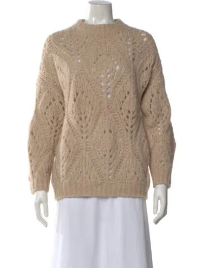 Pre-owned Brunello Cucinelli Alpaca Mock Neck Sweater In Neutral