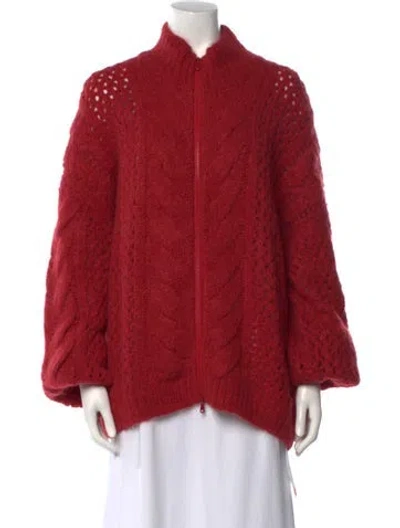 Pre-owned Brunello Cucinelli Alpaca Mock Neck Sweater In Red
