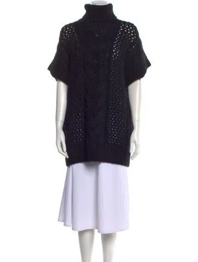 Pre-owned Brunello Cucinelli Alpaca Mock Neck Sweater W/ Tags In Black