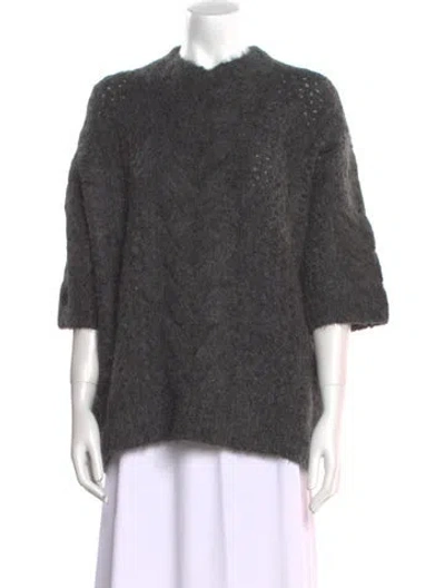 Pre-owned Brunello Cucinelli Alpaca Mock Neck Sweater W/ Tags In Gray