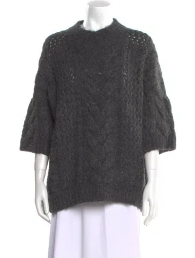 Pre-owned Brunello Cucinelli Alpaca Mock Neck Sweater W/ Tags In Gray