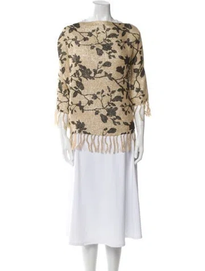 Pre-owned Brunello Cucinelli Alpaca Printed Sweater In Multi