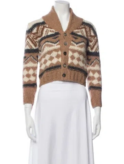 Pre-owned Brunello Cucinelli Alpaca Printed Sweater W/ Tags In Neutral