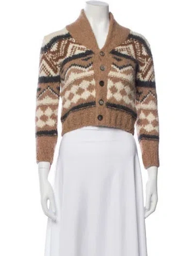 Pre-owned Brunello Cucinelli Alpaca Printed Sweater W/ Tags In Neutrals