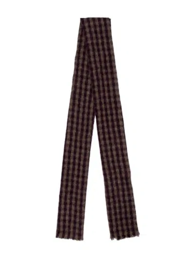 Pre-owned Brunello Cucinelli Alpaca Striped Scarf W/ Tags In Purple