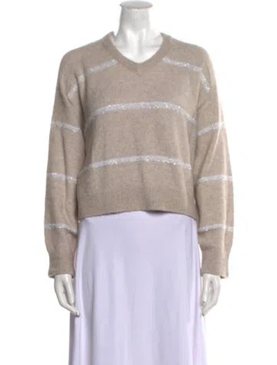 Pre-owned Brunello Cucinelli Alpaca Striped Sweater