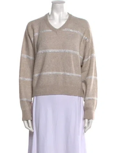 Pre-owned Brunello Cucinelli Alpaca Striped Sweater