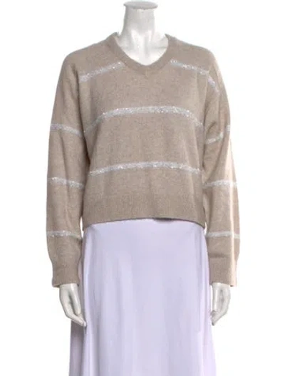 Pre-owned Brunello Cucinelli Alpaca Striped Sweater