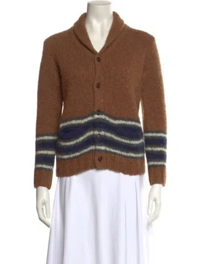 Pre-owned Brunello Cucinelli Alpaca Striped Sweater In Brown