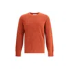 Brunello Cucinelli Men Alpaca Sweater In Orange