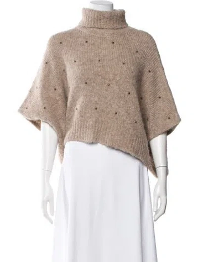 Pre-owned Brunello Cucinelli Alpaca Turtleneck Sweater In Brown