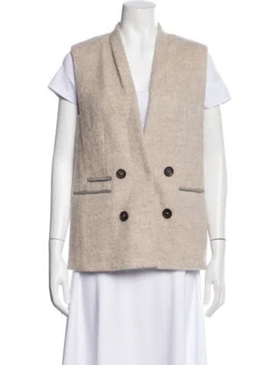 Pre-owned Brunello Cucinelli Alpaca Vest In Neutral